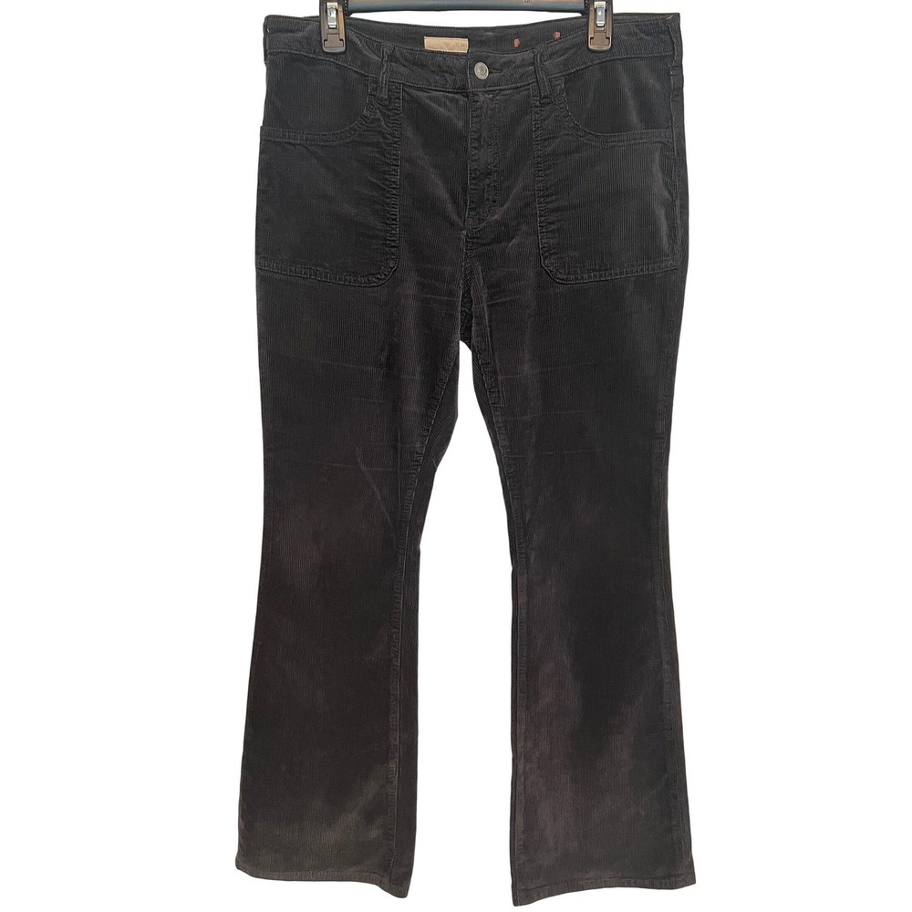 Anthropologie Pilcro Women 33x31 Black Corduroy Pants Bootcut Boho Neutral Indie